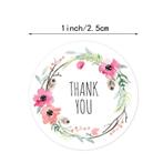 500 stickers labels rol thanks thank you 6 designs sluit, Ophalen of Verzenden, Nieuw