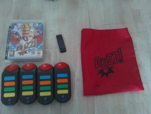 Buzz! Quiz TV + 4 wireless buzz controllers, Spelcomputers en Games, Spelcomputers | Sony PlayStation Consoles | Accessoires, Nieuw