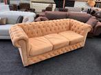 Chesterfield Topdeal ! Camel Suede 3 zits Chesterfield Bank, Ophalen, Zo goed als nieuw, Leer, CHESTERFIELD