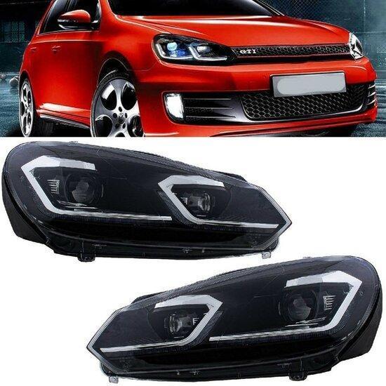 Halogeen Koplampen Chroom VW Golf 6 2008-2012 RL006, Auto-onderdelen, Verlichting, Nieuw, Volkswagen