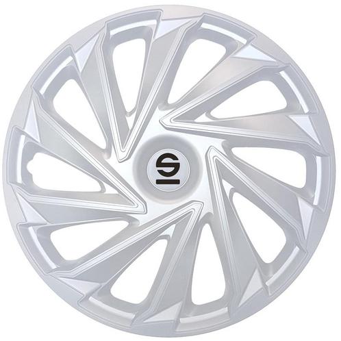 4-Delige Sparco Wieldoppen  Varese 14-inch zilver, Auto diversen, Wieldoppen, Verzenden