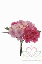Hortensia Boeketje met *5 PINK ZIJDE Hortensia, Ophalen of Verzenden, Nieuw