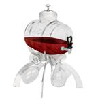 GGM Gastro | Wijndispenser - 4 liter - Chroom - incl. 4 |, Verzenden, Nieuw in verpakking, Overige typen