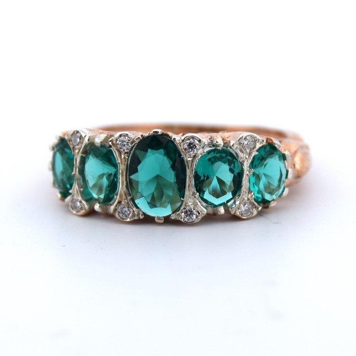 Zonder minimumprijs - Armring - 9 kt. Roségoud - 1.76ct. tw., Sieraden, Tassen en Uiterlijk, Antieke sieraden