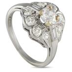 Ring Antieke diamanten ring van 1,27 ct, Platina - 1.27ct., Sieraden, Tassen en Uiterlijk, Ringen, Nieuw