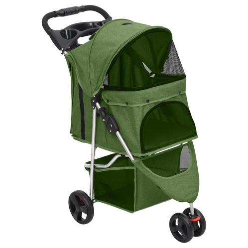 Hondenwagen inklapbaar 80x46x98 cm oxford stof groen, Boeken, Dieren en Huisdieren, Verzenden