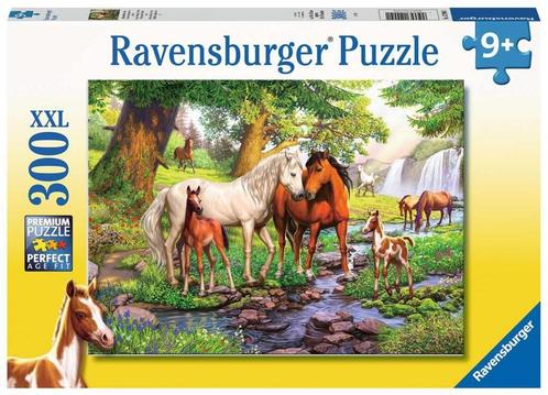 Wilde Paarden bij de Rivier Puzzel (300 XXL stukjes) |, Hobby en Vrije tijd, Denksport en Puzzels, Nieuw, Verzenden