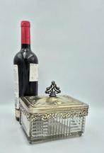 WMF / Geislingen - Koekjesdoos - Glas, Messing, Verzilverd -