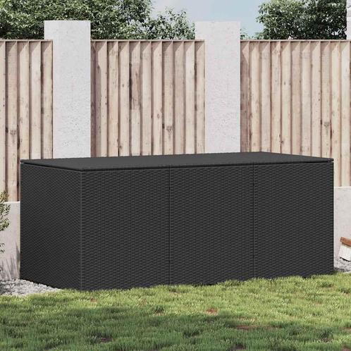 vidaXL Tuinbox 180x90x70 cm poly rattan zwart, Tuin en Terras, Overige Tuin en Terras, Nieuw, Verzenden