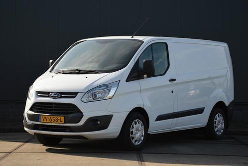 Ford Transit Custom 270 2.2 TDCI 101PK Trend Airco Schuifdeu, Auto's, Bestelauto's, Dealer onderhouden, Lease, Zwart, Handgeschakeld