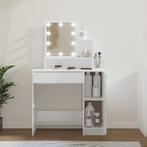 vidaXL Kaptafel met LED-verlichting 86,5x35x136 cm hoogglans, 50 tot 100 cm, Verzenden, Nieuw, Minder dan 50 cm