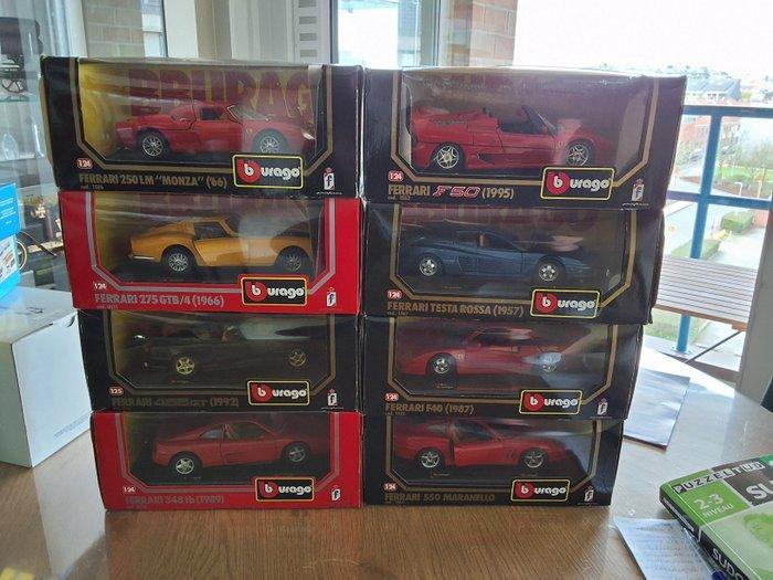 Burago 1:24 - Modelauto (8) - Ferrari collectie (diverse, Hobby en Vrije tijd, Modelauto's | 1:5 tot 1:12