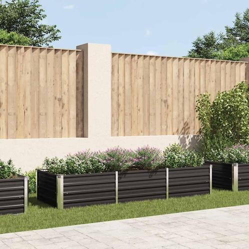vidaXL Plantenbak verhoogd 240x80x45 cm gegalvaniseerd staal, Tuin en Terras, Bloembakken en Plantenbakken, 100 cm of meer, Nieuw