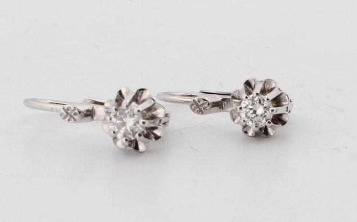 Zonder Minimumprijs - Oorbellen - 18 karaat Witgoud Diamant, Sieraden, Tassen en Uiterlijk, Oorbellen