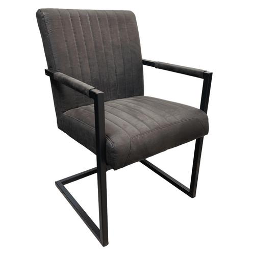Eetkamerstoel Ricardo | Antraciet | Microvezel stof, Huis en Inrichting, Stoelen, Nieuw, Ophalen