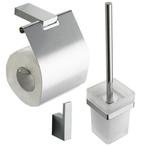 Wiesbaden Eris complete accessoire set 1, Ophalen of Verzenden, Nieuw, Chroom, Bad