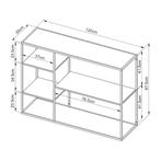 Staand rek Isojoki open kast 120x35x87,5 cm zwart mat [en.ca, Verzenden, Nieuw