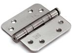 Kogellagerscharnier doorgezet 89x89 mm ronde hoek RVS, Ophalen of Verzenden, Nieuw