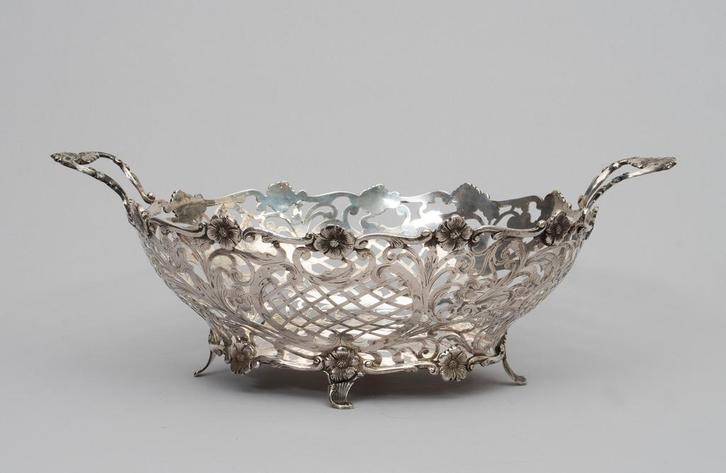2e gehalte broodmand zilver Louis XV-stijl Schoonhoven 1917, Antiek en Kunst, Antiek | Goud en Zilver