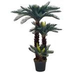 vidaXL Kunstplant met pot cycaspalm 125 cm groen, Verzenden, Nieuw