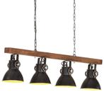 vidaXL Plafondlamp industrieel E27 mangohout zwart, Huis en Inrichting, Lampen | Overige, Verzenden, Nieuw
