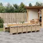 vidaXL 13-delige Tuinset met kussens poly rattan beige, Tuin en Terras, Tuinsets en Loungesets, 2 zitplaatsen, Nieuw, Tuinset