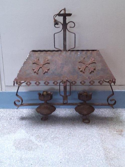 Plafondlamp - koper, metaal - lampenkap, Antiek en Kunst, Curiosa en Brocante