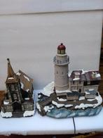 Kerstdecoratie (2) - Hars - Kerk en vuurtoren, Nieuw