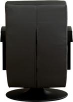 Donkergrijze leren industriële draaistoels - staal zwart fr, Nieuw, Ophalen of Verzenden, Modern, 50 tot 75 cm