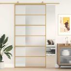 vidaXL Schuifdeur 102,5x205 cm mat ESG-glas en aluminium, Doe-het-zelf en Verbouw, Deuren en Horren, Verzenden, Nieuw