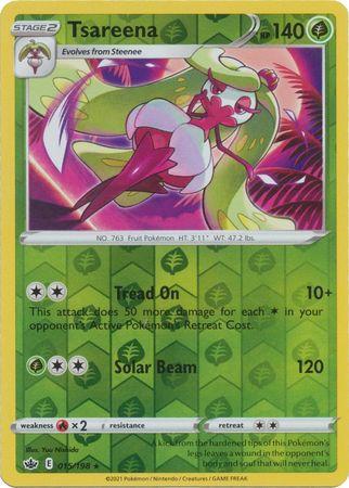 Tsareena 015/198 reverse holo Chilling Reign, Hobby en Vrije tijd, Verzamelkaartspellen | Pokémon, Losse kaart, Nieuw, Foil, Ophalen of Verzenden