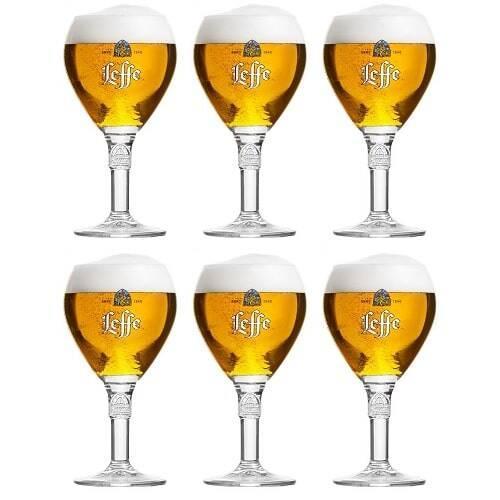 Leffe bierglazen - 25cl - 6 stuks, Verzamelen, Biermerken