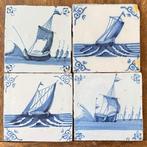 Tegel (4) - Zeilscheepjes - 1750-1800, Antiek en Kunst