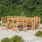 vidaXL Tuinstoelen 8 st massief teakhout, Verzenden, Nieuw, Teakhout