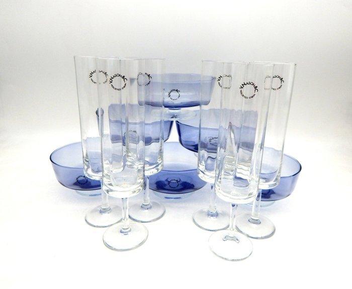 V.Nason&C - Dessertservies - Tropical - Muranoglas - Set van, Antiek en Kunst, Curiosa en Brocante