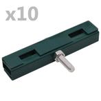 vidaXL U-matverbinding 10 sets groen, Tuin en Terras, Tuinhekken en Hekwerk, Verzenden, Nieuw