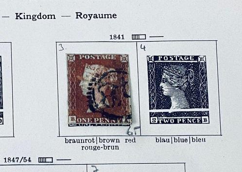Groot-Brittannië - Collectie Engeland op Oude Albumbladen, Postzegels en Munten, Postzegels | Europa | UK