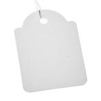 36x53mm - Witte Kartonnen Labels met koordje / Hangetike..., Zakelijke goederen, Kantoor en Winkelinrichting | Kantoorartikelen