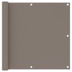 vidaXL Balkonscherm 90x600 cm oxford stof taupe, Tuin en Terras, Zonneschermen, Verzenden, Nieuw