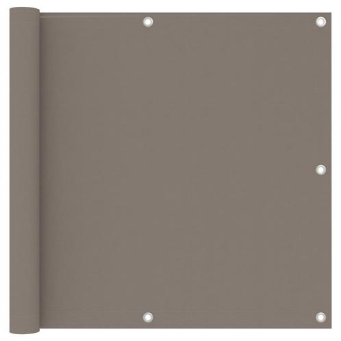vidaXL Balkonscherm 90x600 cm oxford stof taupe, Tuin en Terras, Zonneschermen, Nieuw, Verzenden