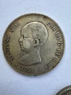 Spanje. Alfonso XIII. 5 Pesetas 1890-1891-1892 (Zonder