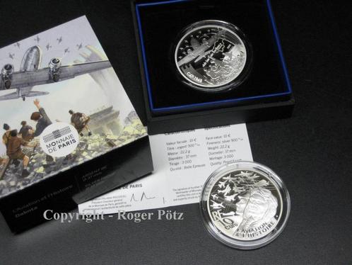 Frankreich 10 Euro 2018 zilver Pp Dakota Rosinenbomber Da..., Postzegels en Munten, Munten | Europa | Euromunten, Verzenden