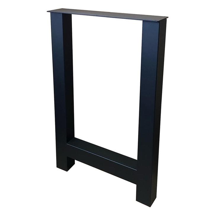 Stalen H tafelpoot zwart 60 bij 8 cm en hoogte 90 cm  (8 x 8, Huis en Inrichting, Tafelonderdelen, Ophalen of Verzenden