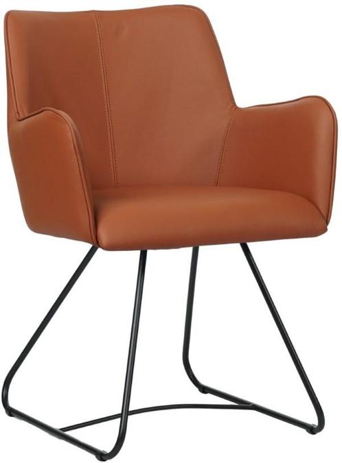 Leren eetkamerstoel - U-slede - Echt leer, , Comfortabel en, Huis en Inrichting, Stoelen, Overige kleuren, Nieuw, Leer, Ophalen of Verzenden