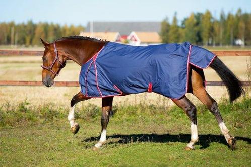 Kerbl Paardendeken RugBe Protect - marine/rood - 145 cm, Dieren en Toebehoren, Paarden en Pony's | Overige Paardenspullen, Verzenden