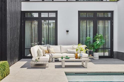 Suns Nardo aluminium loungeset Camel sand met Naturel, Tuin en Terras, Tuinsets en Loungesets, Ophalen of Verzenden