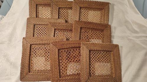 Onderbord - Bamboe, Rattan, canthook, wilg, stro - Set, Antiek en Kunst, Curiosa en Brocante