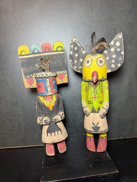 Poppen in de stijl kachina hopi - Hout, Antiek en Kunst, Kunst | Niet-Westerse kunst