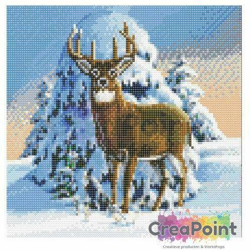 Crystal Art kit Winter Stag 30 x 30 cm, Hobby en Vrije tijd, Knutselen, Verzenden