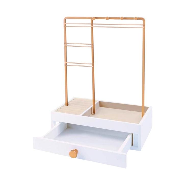 Sieradenhouder met Lade - Goudkleurig - Oorbellenrekje -, Sieraden, Tassen en Uiterlijk, Overige Accessoires, Nieuw, Verzenden